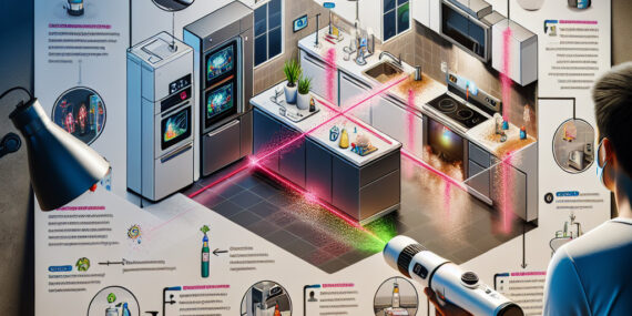 Laser cleaning for removing contaminants from household surfaces